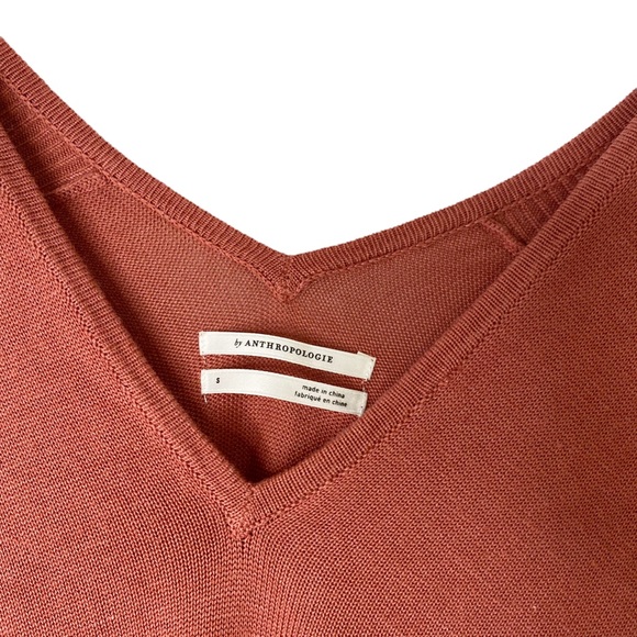 Anthropologie Women Lightweight Dolman Sweater Oversized Rust Brown Small - Picture 7 of 8